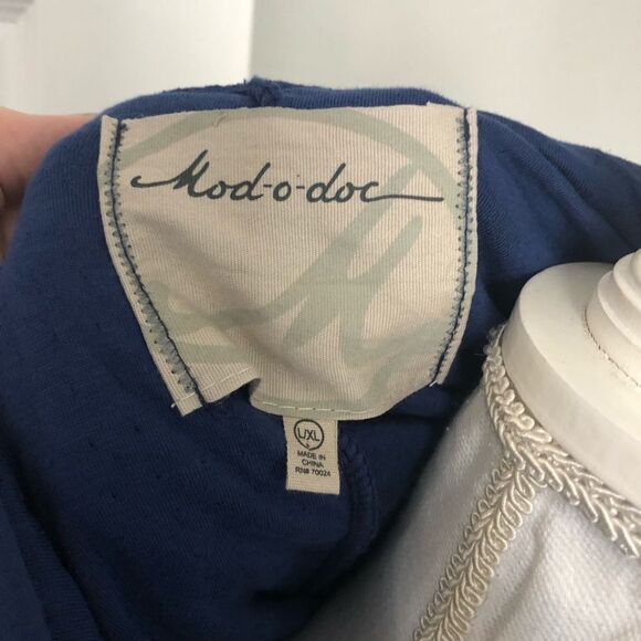 Mod-o-doc Blue Hooded Sweater Jacket - Picture 7 of 7